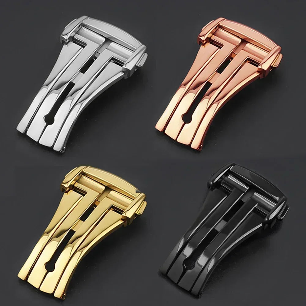 20mm Metal Watchband Buckle for OMEGA 18mm 16mm Steel Clasp for Leather Rubber Watchband Butterfly Button Folding Buckles