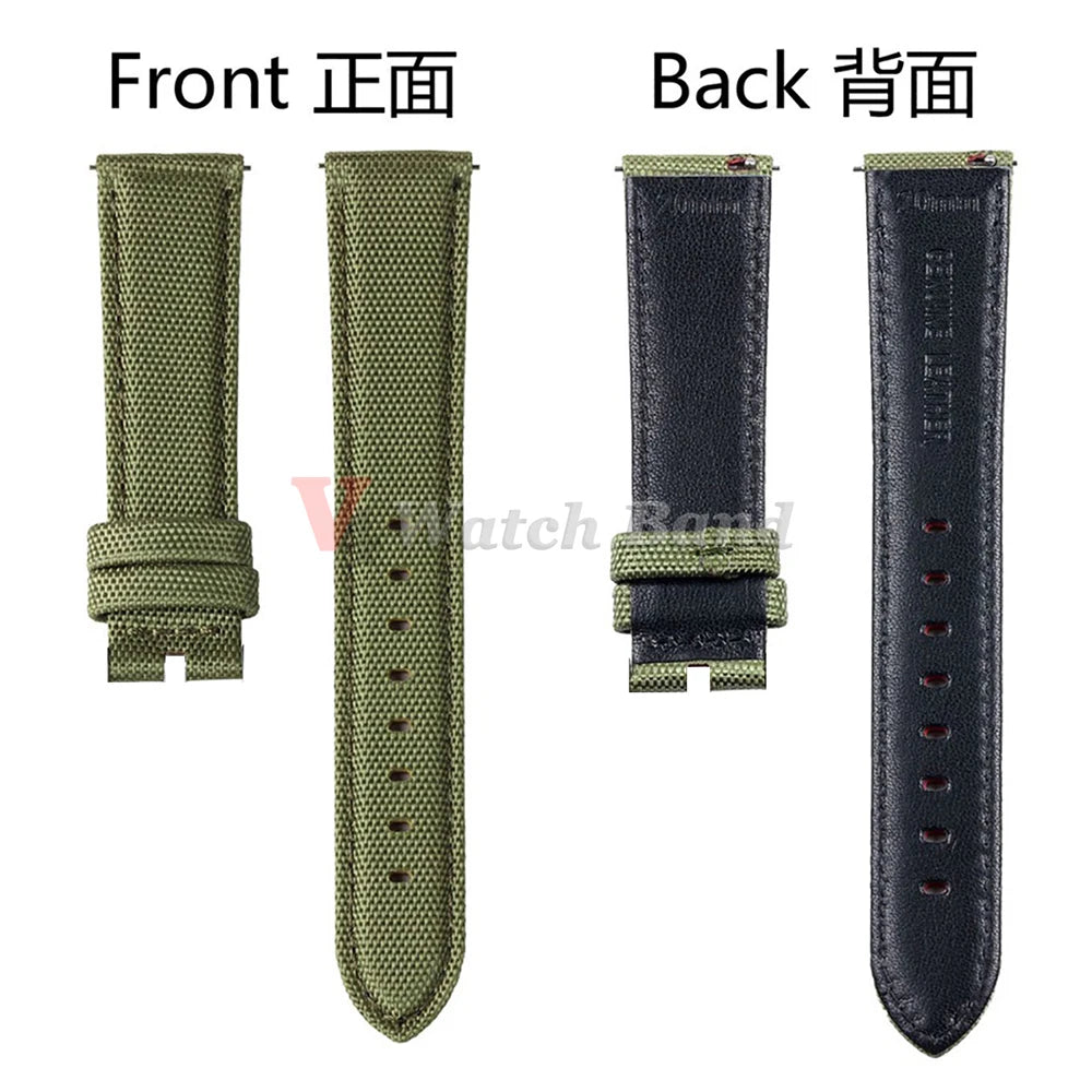 Sailcloth Watch Strap 20mm 22mm Nylon Bracelet for Omega for Seiko Business Men Women Butterfly Buckle Quick Release Watchband