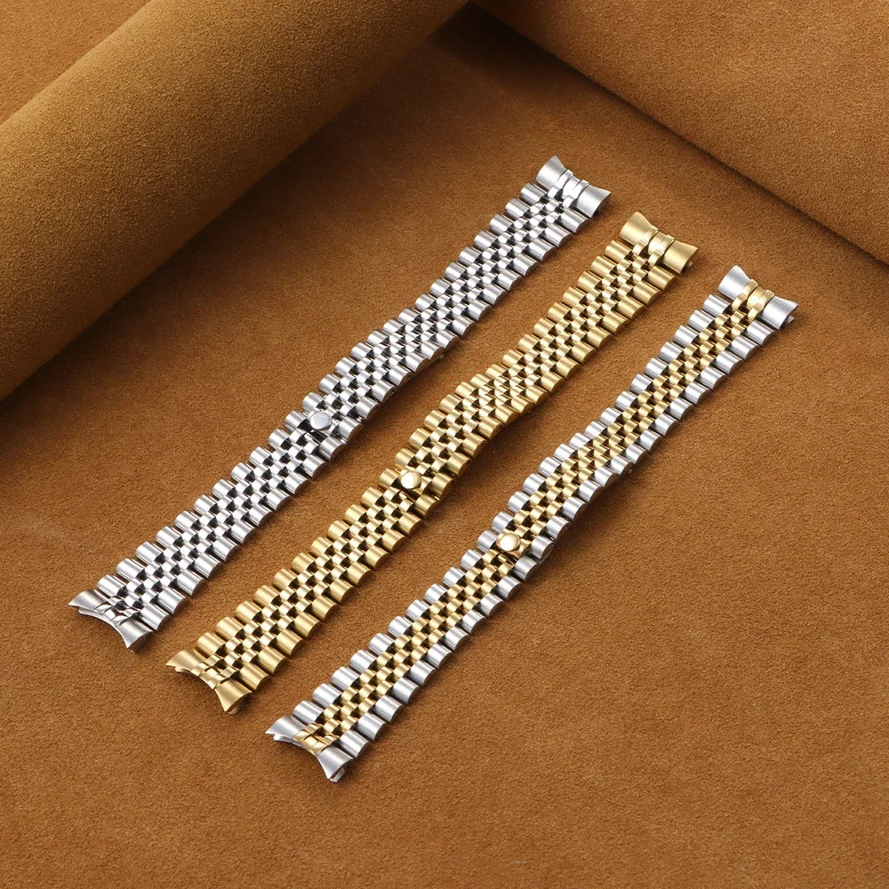 Watchband for Rolex Sub GMT Yacht Daytona 13mm 17mm 20mm 21mm Strap for Jubilee Luxury Watch Chain Parts Replacement Accessories