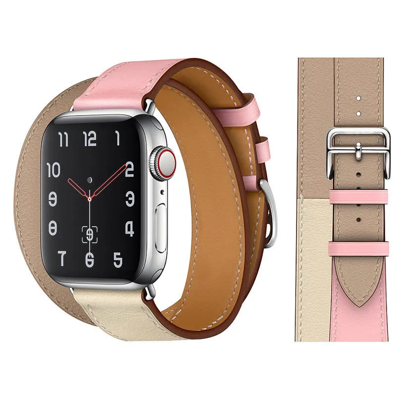 Vintage Leather Strap For Apple watch band 44mm 49mm 45mm 42mm 46mm 40mm correa bracelet iWatch series 7 8 6 SE ultra Watchband