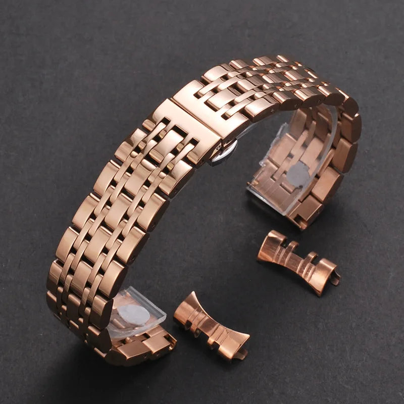 16/18/19/20/21/22/24mm Solid Stainless Steel Watch Band for TISSOT Butterfly Buckle 304L Metal Wrist Strap for Omega for Seiko