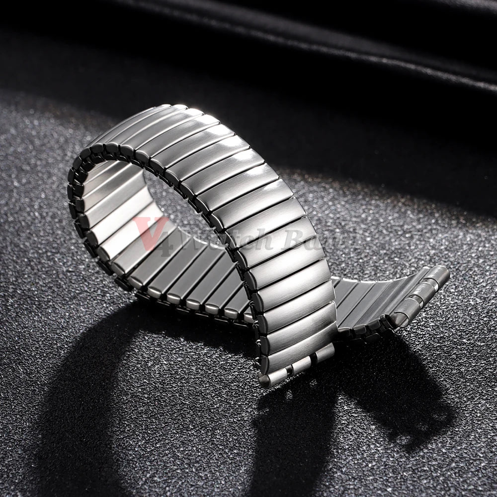 Elastic Metal Watch Band for Swatch 20mm 17mm Watch Strap Stretch Expansion Stainless Wrist Strap Men Women Bracelet Accessories