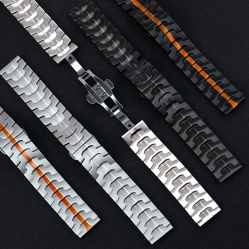 Metal Strap For Samsung Galaxy Watch 7 6 5 4 40 44mm 5pro 45mm Band Stainless Steel Business Metal For Omega MoonSwatch Correa