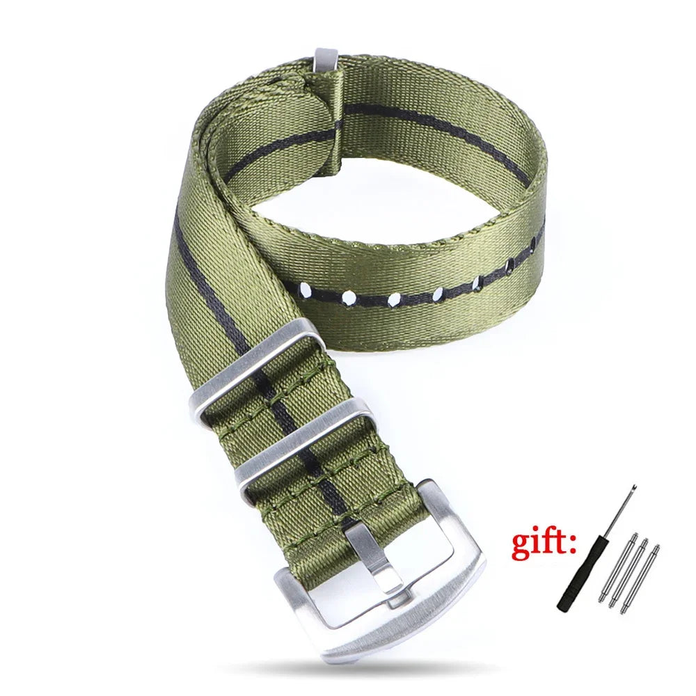 Nylon Watch Strap for Seiko for Military Men Sport Watchband for Rolex Bracelet for Omega for Seamaster 300 Belt 18mm 20mm 22mm