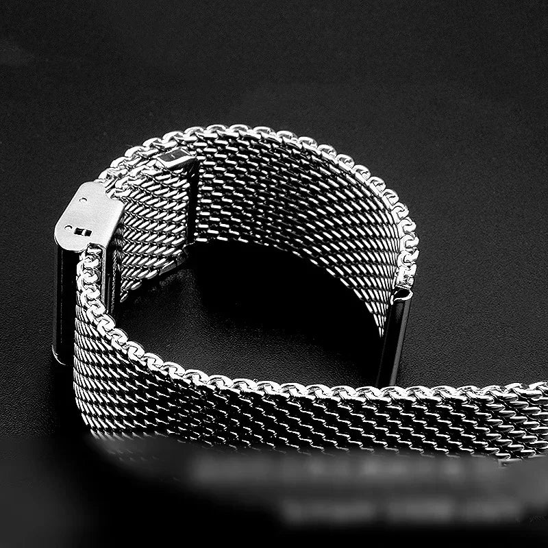1.0 Mesh Milanese Watch Strap QuickRelease Stainless Steel Bracelet 3mm Thickness for DW for Omega Wristband 18mm 20mm 22mm 24mm