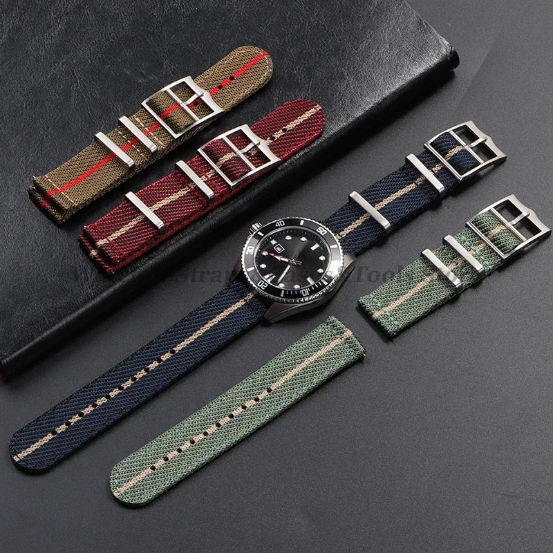 20mm 22mm Quick Release Nylon Watch Strap for Tudor Woven Canvas Fabric Band for Omega for Seiko for Military Men Women Bracelet