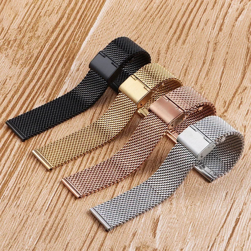Quick Release Watch Band for DW Stainless Steel Bands for Seiko 1.0mesh Milanese Strap Universal  Wristbelt 18mm 20mm 22mm 24mm