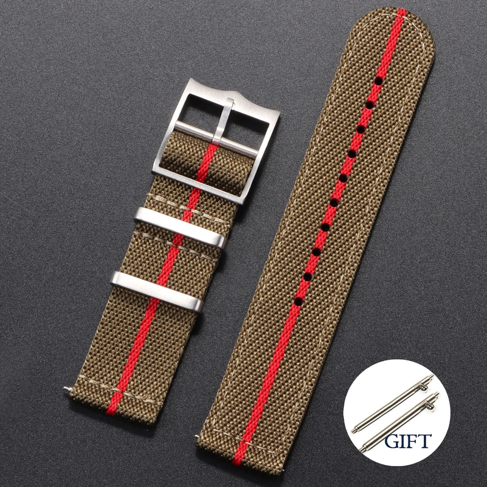 20 22mm Nylon Strap for Tudor for Omega Watch Band Woven Canvas Fabric Band for Seiko Men Military Sport Quick Release Bracelet