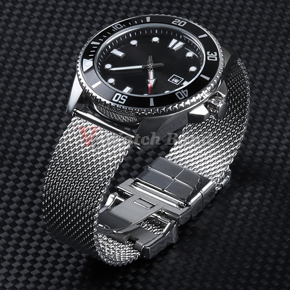 1.0mm Milanese Metal Band for IWC Bracelet for Seiko Mesh Watch Strap for DW 3mm Thickness  20mm 22mm Stainless Steel Wristband