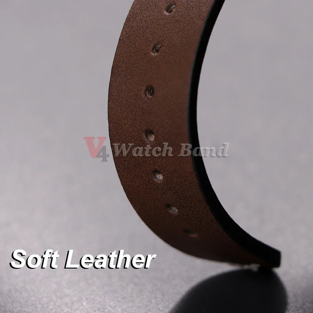 20mm 22mm Vintage Leather Watch Band Quick Release Straps Stitching Cowhide Strap for Omega Replacment Wrist Bracelet for Seiko
