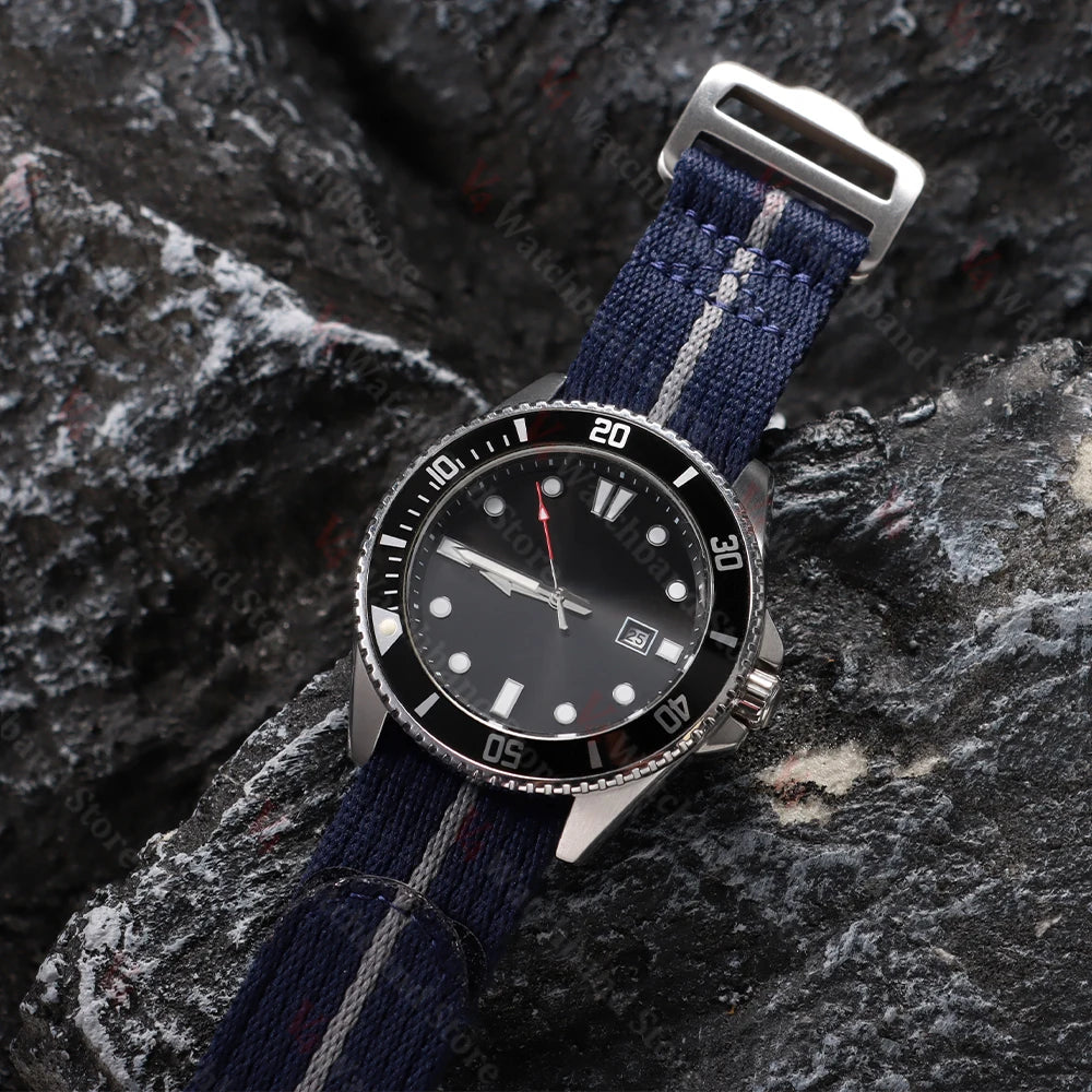 High Quality Nylon Watch Strap 20mm 22mm for Seiko for Tudor Collar Hidden FXD/Biwan/1958 Series Canvas Military Sport Men Bands