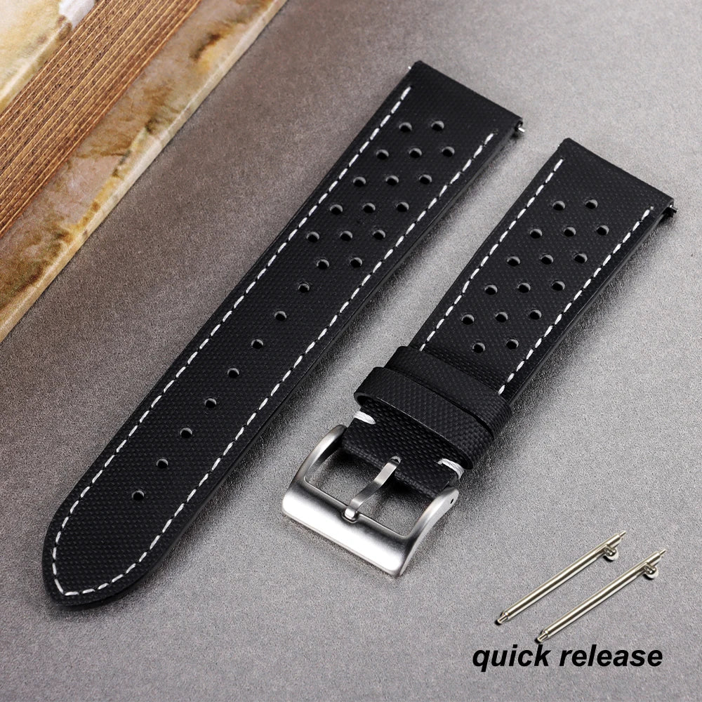 Waterproof Sailcloth Watch Strap for Rolex Two-Sided Nylon Watchband for Omega 18mm 20mm 22mm Quick Release Sport Wristband Belt
