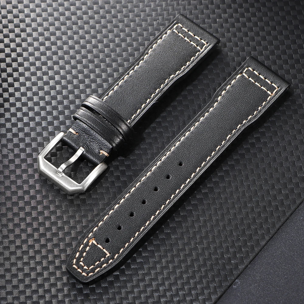 20mm 21mm Cowhide Watch Strap for IWC Pilot Portugieser Portofino Wristband Cowhide Bracelet Business Men Women WatchAccessories