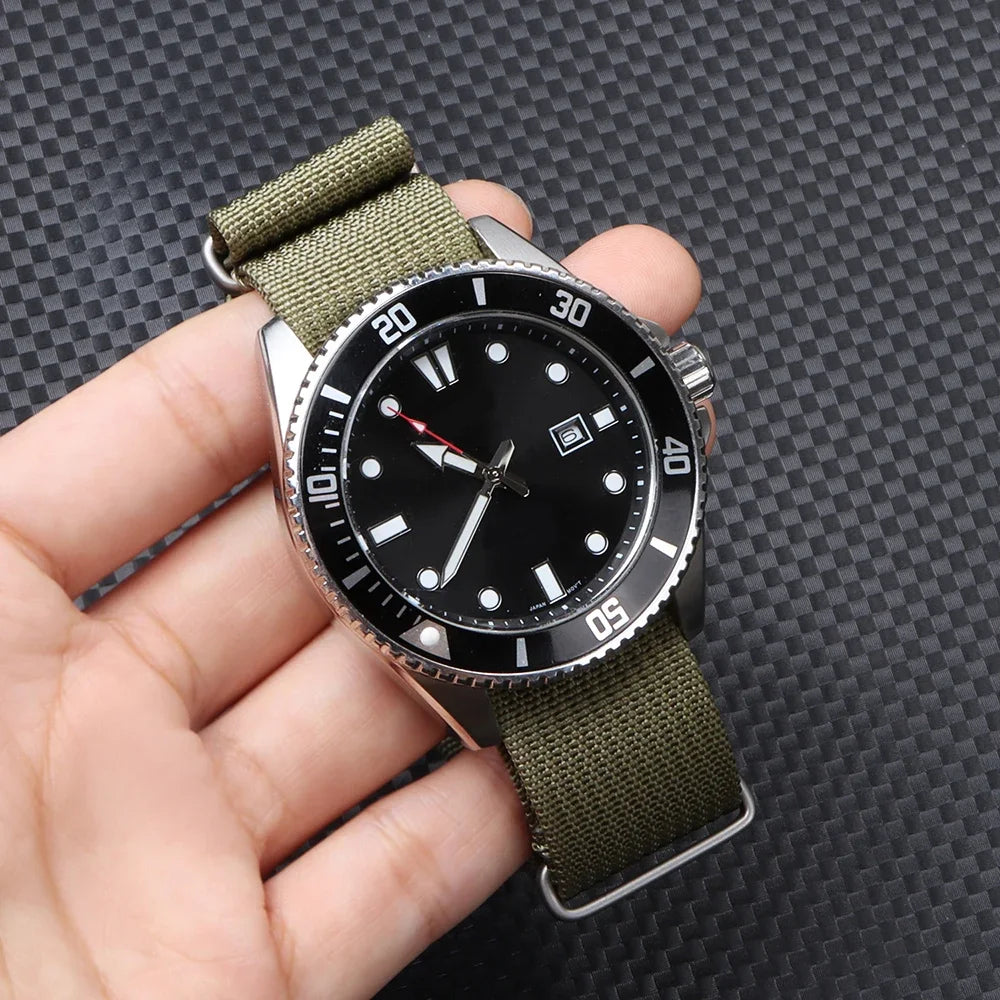 20mm 22mm Nylon Watchband for Seiko Military Braid Ribbed Men Sport Bracelet for Huawei Gt2/3 Strap for Samsung Galaxy Watch 3/4