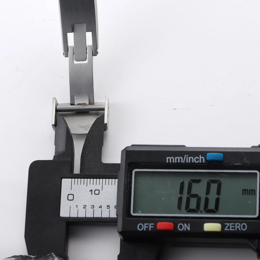 16mm 18mm 20mm Stainless Steel Watchband Buckle for Seiko Watch Double Click Butterfly Clasp Lock Button for Diving Diver Buckle