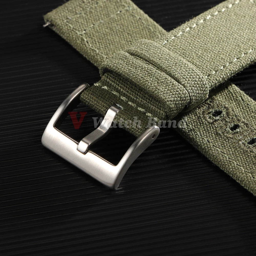 18mm 20mm 22mm Nylon Canvas Watch Band Woven Soft Belt Universal Bracelet for Men Women Sport Quick Release Wrist Band