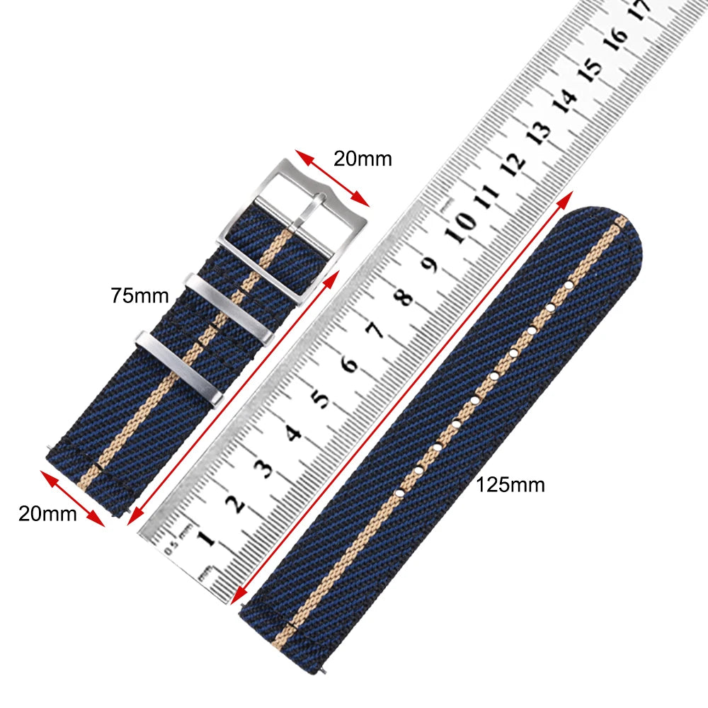 Nylon Military Strap for Tudor Men Women Woven Canvas Fabric Watch Band for Omega for Swatch 20mm 22mm Quick Release Bracelet