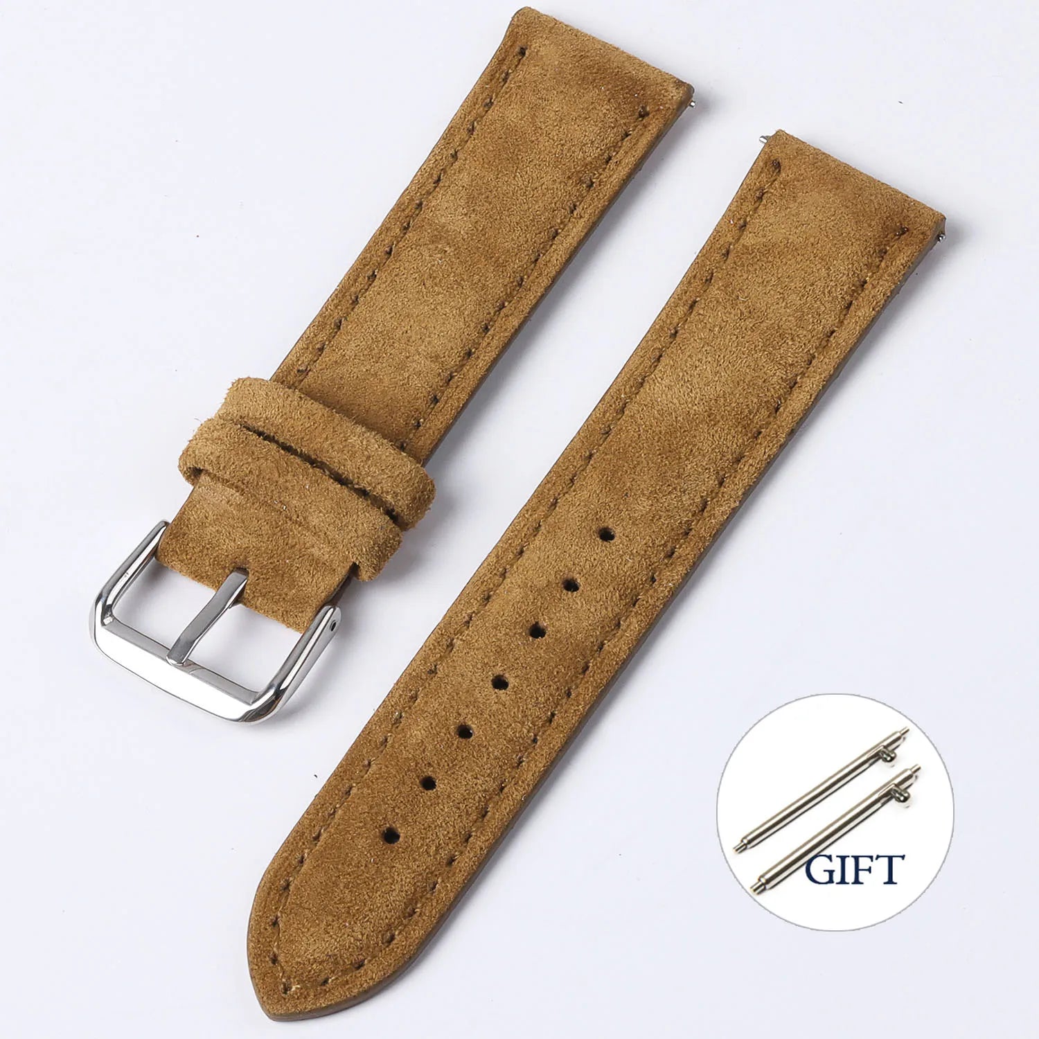 Vintage Suede Strap for Seiko Cowhide Leather Watch Band for Omega for Rolex  Stitching Bracelet Sport Quick Release Replacement