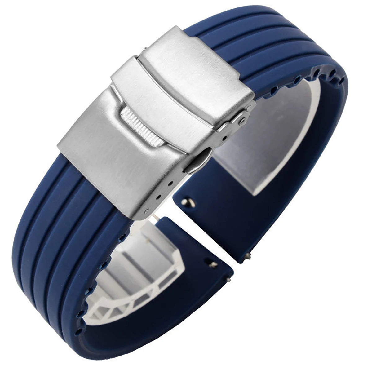 Watch Band For Seiko 18/20/22/24mm Tire Pattern Silicone Straps Rubber Universal Bracelet Quick Release Bracelet for Women Men