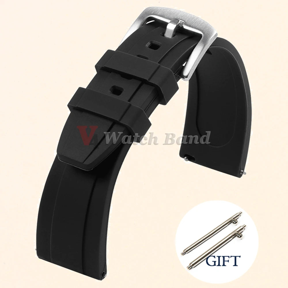 Universal Watrproof Rubber Strap for Rolex 20mm 22mm for Armani for Omega Wristbelt Sport Silicone Watch Band for Seiko Bracelet