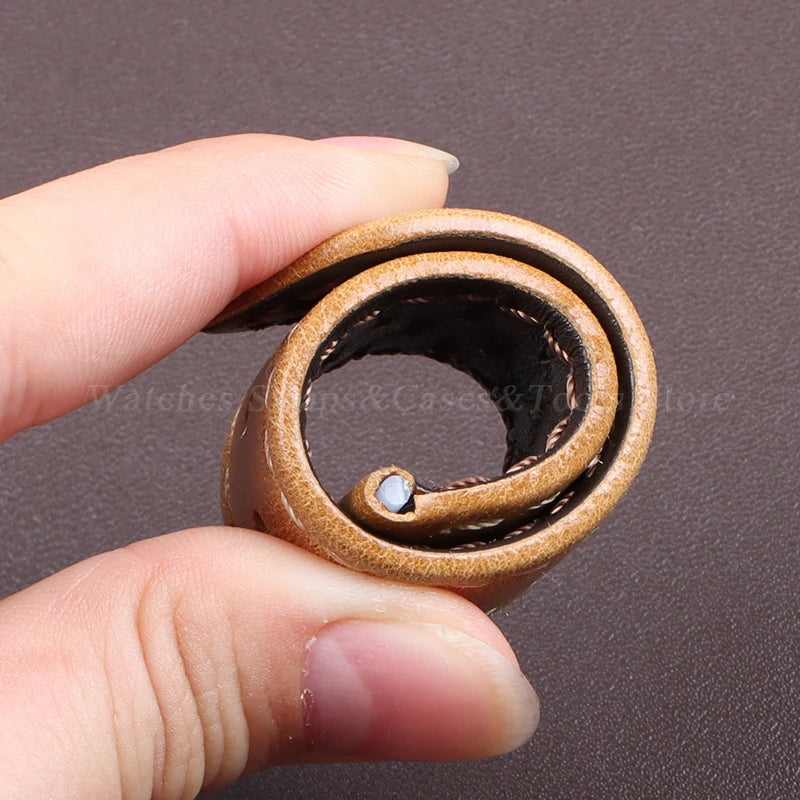 Genuine Cowhide Leather Strap Soft Handcrafted Ventilated Watch Band for Tag Heuer for Seiko for Omega 18mm 20mm 22mm Bracelet