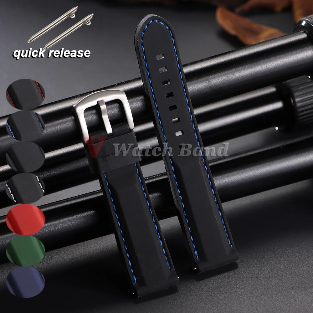 Silicone Watch Band Rubber Watch Strap 18mm 20mm 22mm 24mm Watch Strap Watch Replacement Watchband for Oris Seiko for Citizen
