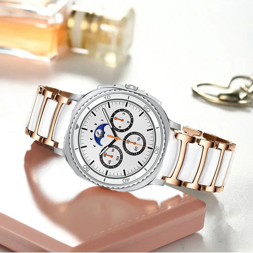 Luxury Bracelet For Samsung Watch 8 40 44mm 8Classic 46mm Band Ceramic Strap For Galaxy Watch Ultra 2 47mm Watch Accessories