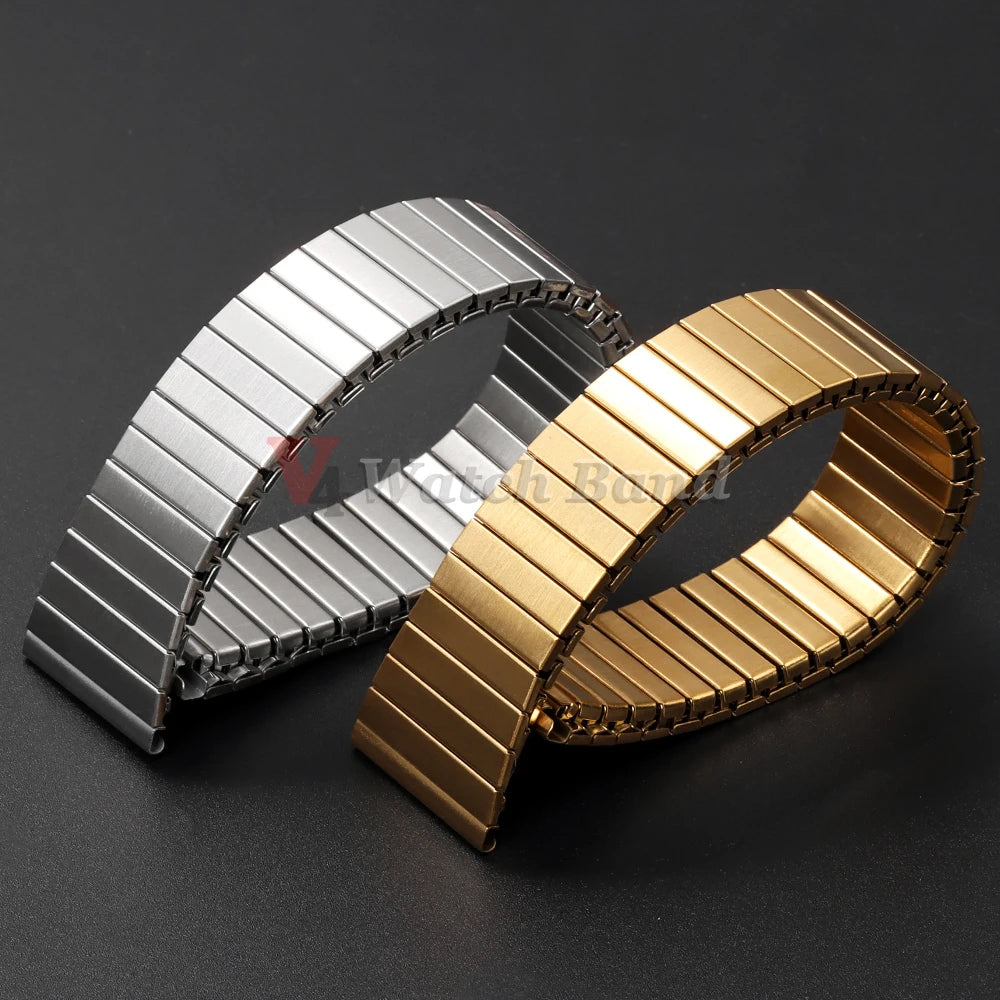 22mm Elastic Bracelet for Samsung Galaxy Flexible Metal Watch Strap Expansion Steel Wrist Band for Huawei Watch