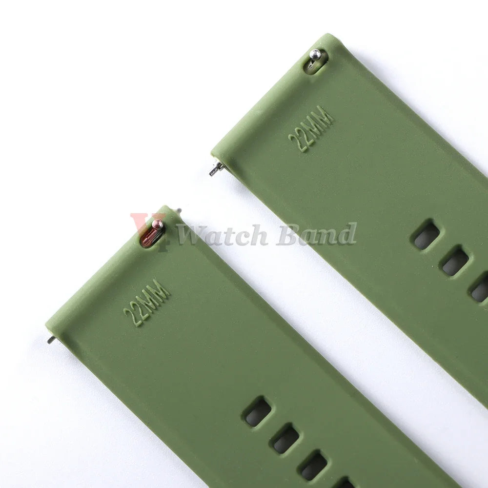 18mm 19mm 20mm 21mm 22mm Watch Band for Samsung Galaxy3 4 5 Quick Release Silicone Strap for Huawei GT2/GT3 Smart Watch Bracelet