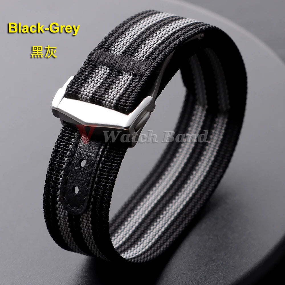 20mm Nylon Watch Strap for Seiko for Tudor Loop Fastener Watch Band for Omega Men Women Military Sport Waterproof Wrist Bracelet
