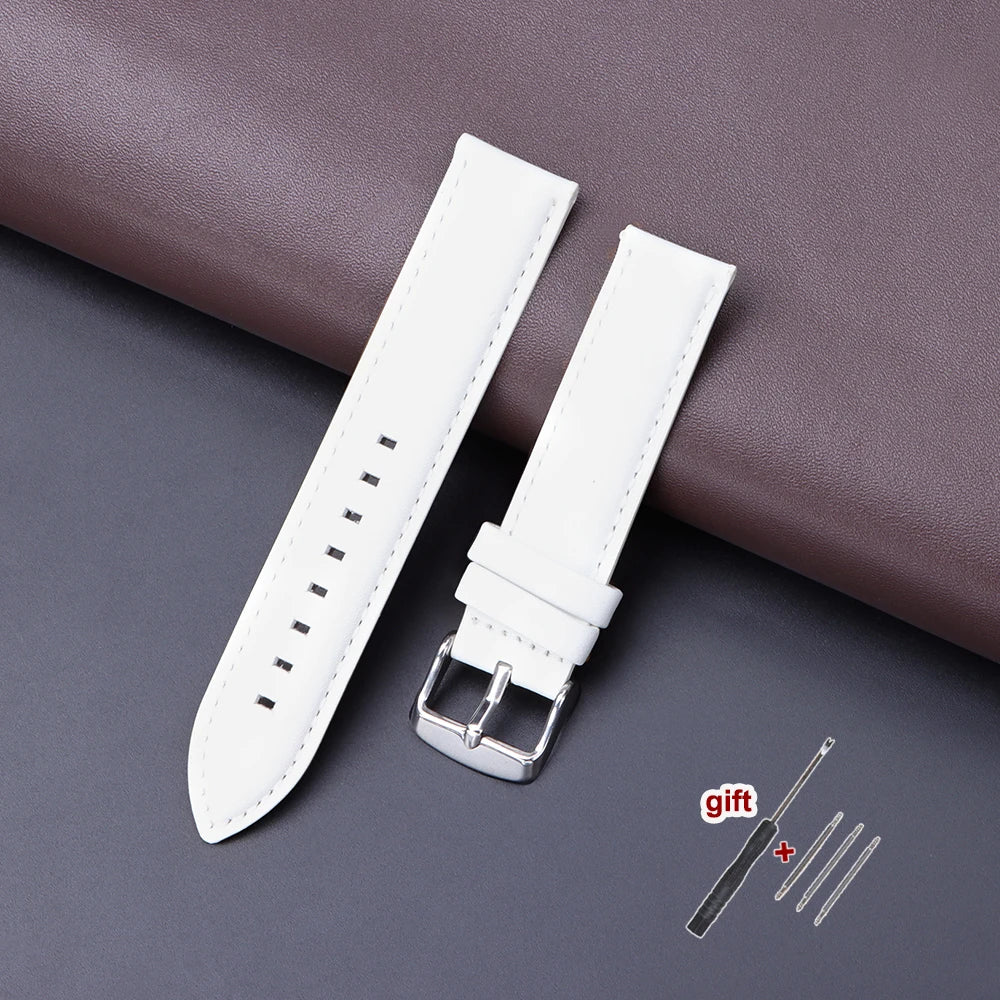 Universal Leather Strap for DW Daniel Wellington Watch Band 17mm 18mm 20mm 22mm Meninos Assistem Genuine Leather Watchband