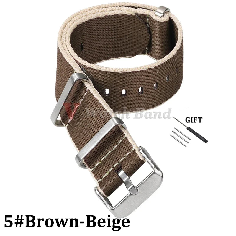 Nylon Strap for Omega Seamaster 007 20mm 22mm Soft Nylon Bracelet for Seiko Wristband Military Watchband for Samsung Watch 3/4/5