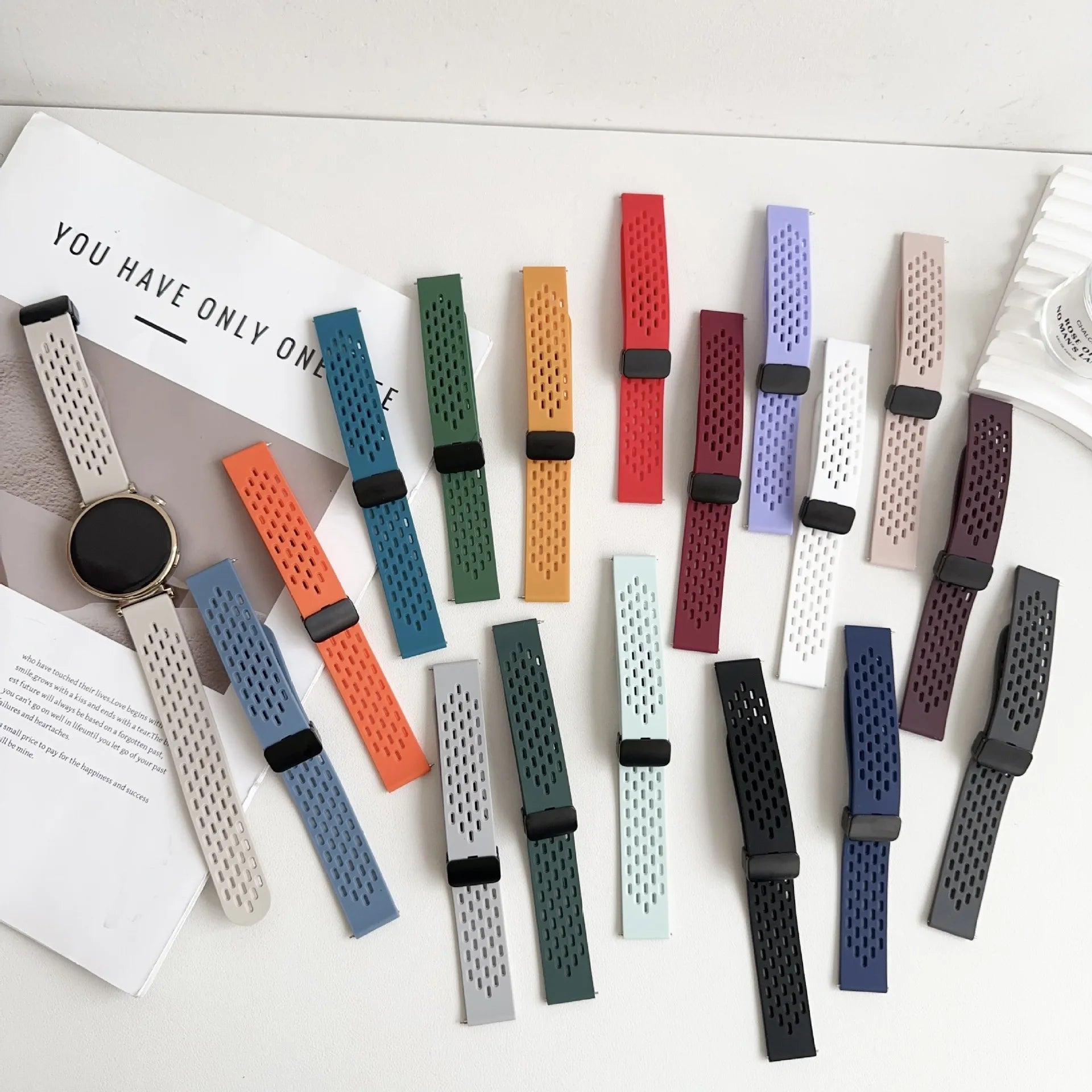 Magnetic Band For Samsung Galaxy Fit 3 Bracelet Breathable Sport Wristband For Samsung Galaxy Fit 3 Smartwatch Strap Correa