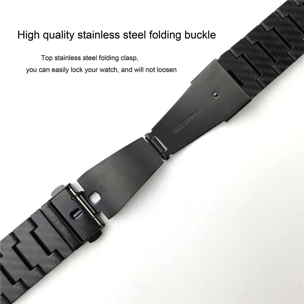 Carbon Fibre Bracelet For Smasung Galaxy Watch Ultra 47mm Band Bracelet For Samsung Watch 7 6 5 4 40mm 44mm 47mm Wristband