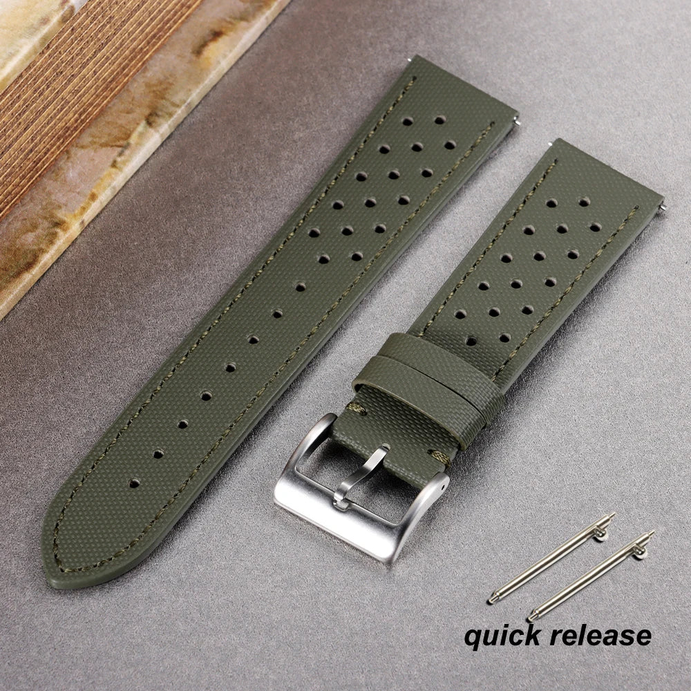 Waterproof Sailcloth Watch Strap for Rolex Two-Sided Nylon Watchband for Omega 18mm 20mm 22mm Quick Release Sport Wristband Belt