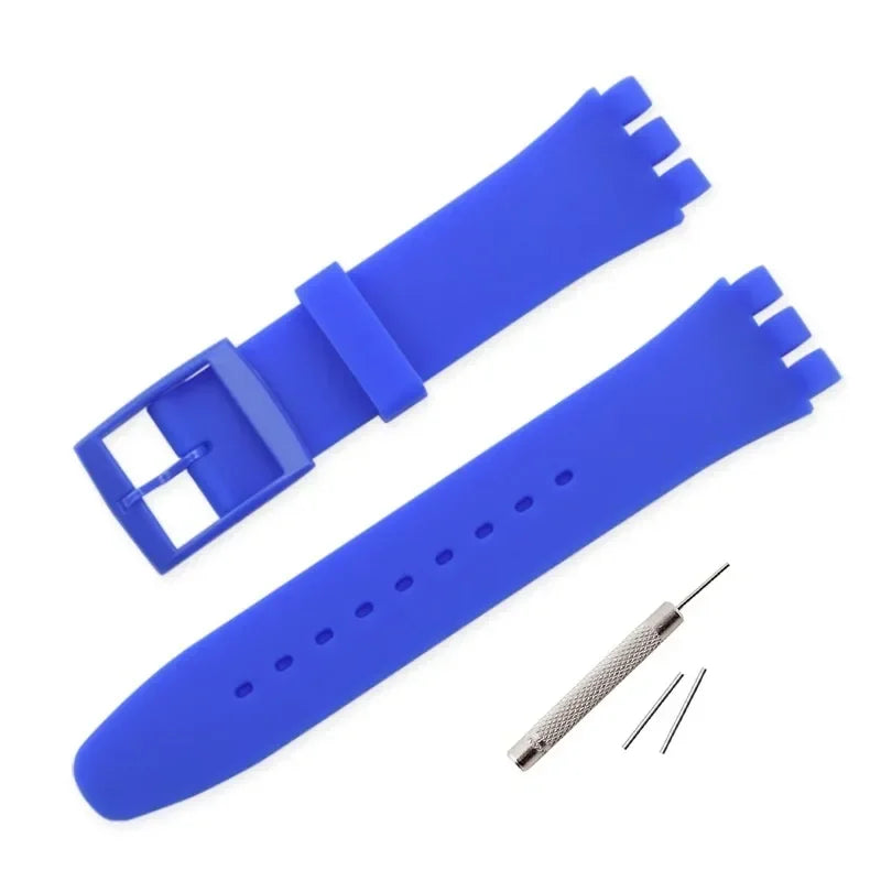 Rubber Strap for Swatch Colorful Sports  Band Replacement Wrist Bracelet 16mm 17mm 19mm 20mm Silicone WatchAccessories