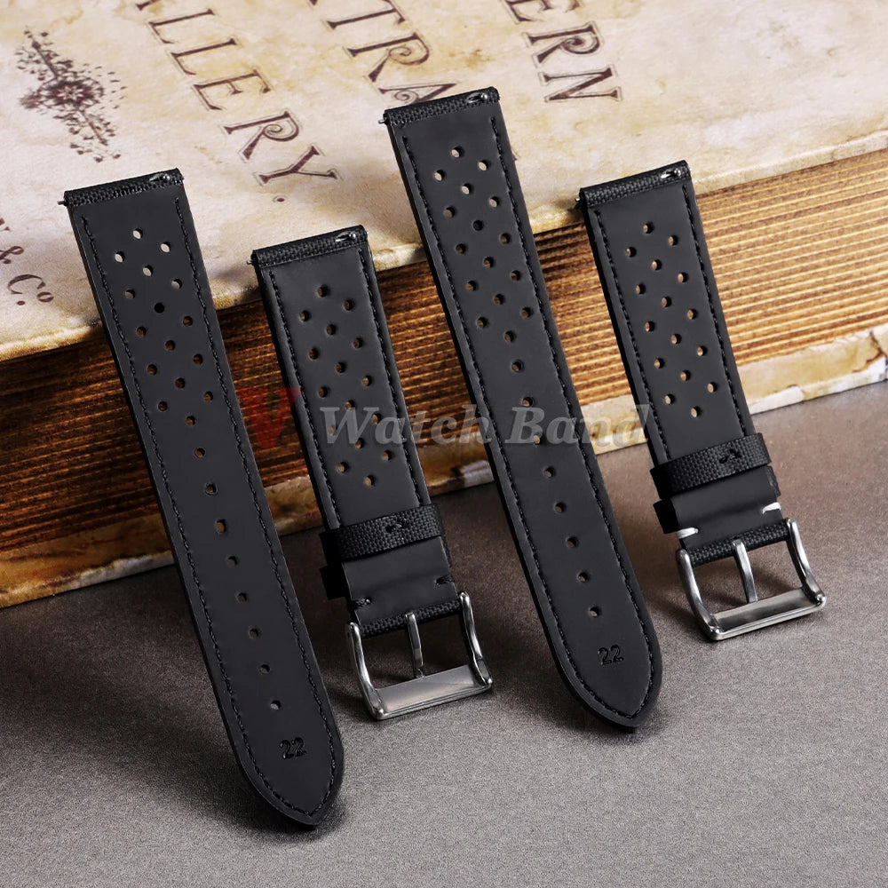Waterproof Sailcloth Watch Strap for Rolex Two-Sided Nylon Watchband for Omega 18mm 20mm 22mm Quick Release Sport Wristband Belt