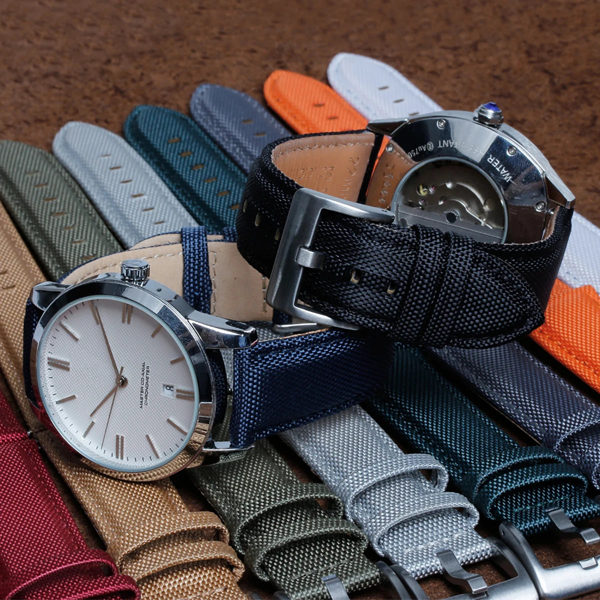 Nylon Leather Watch Strap for Huawei for Seiko Belt Quick Release Watchband for Samsung Galaxy Watch 3/4/5pro 45mm 40mm 44mm