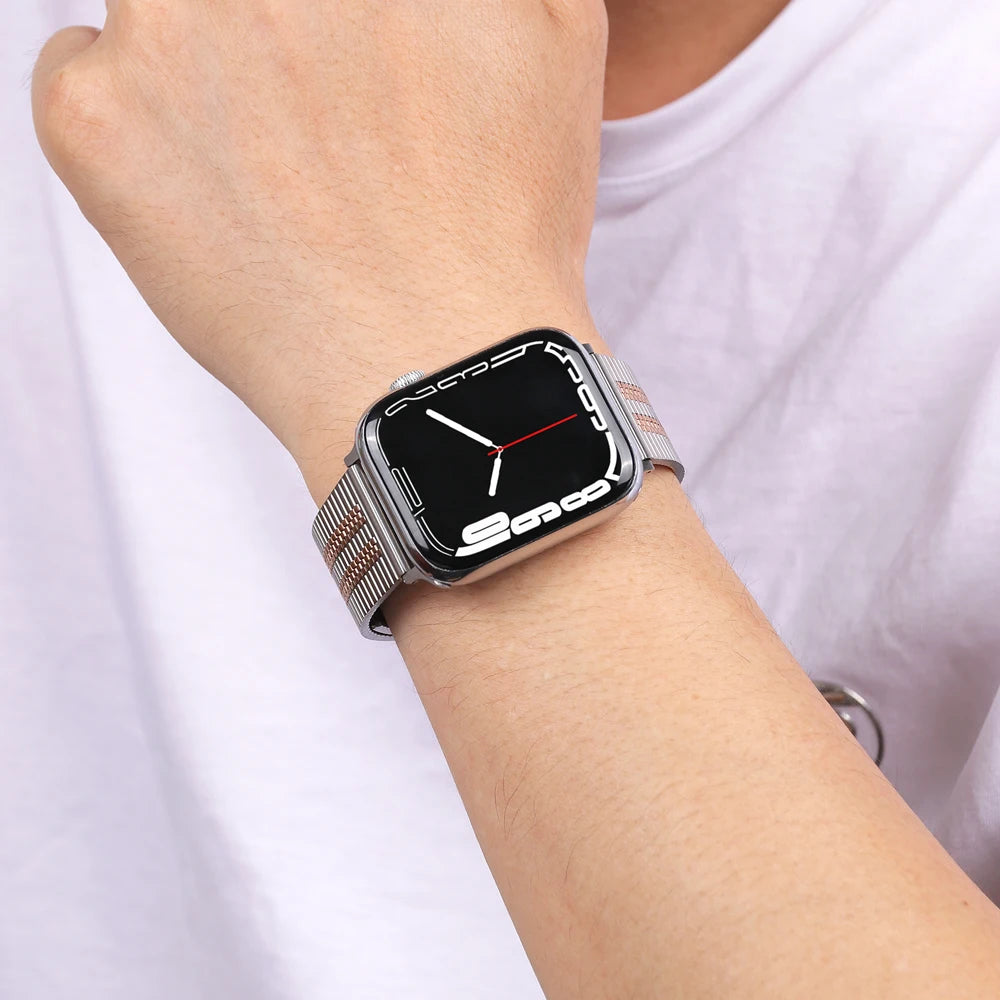 For Apple Watch 10 46mm Strap Stainless Steel Wristband Accessories Correa For Iwatch 10 9 8 Ultra 49mm 42/44/38mm Metal Band