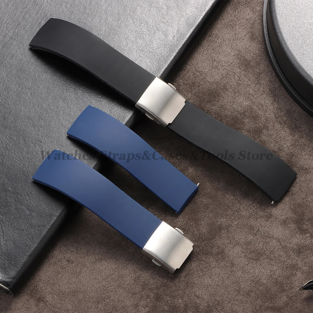 18mm 20mm 22mm 24mm Silicone Watch Strap for Rolex for Seiko Quick Release Bracelet Waterproof Rubber Strap Men Sport Wrist Band