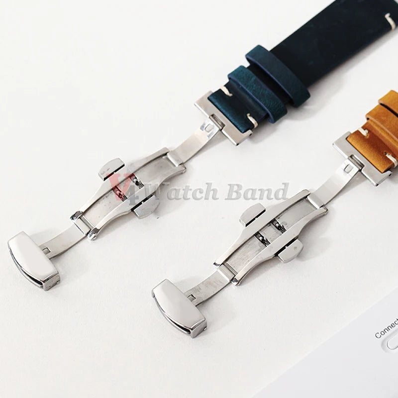 Calfskin Leather Bracelet for Omega for Seiko Watch Band Brown 18 20 21 22 24mm Wrist Strap for Casio for Rolex Watch Accessory