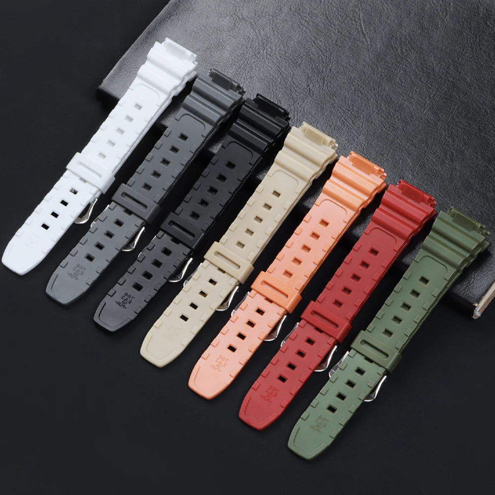 18mm Silicone Watch Strap for Casio AE1200 SGW300/400 MRW200 W218H AE1000/1300 W219 AQ-S810W Replacement Rubber Belt Wristband