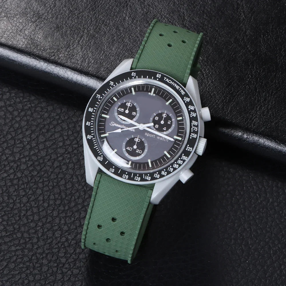 18mm 20mm 22mm Tropic Silicone Watch Strap for Fossil for Seiko Bands for Oris for Omega Replace Rubber Bracelet Quick Release