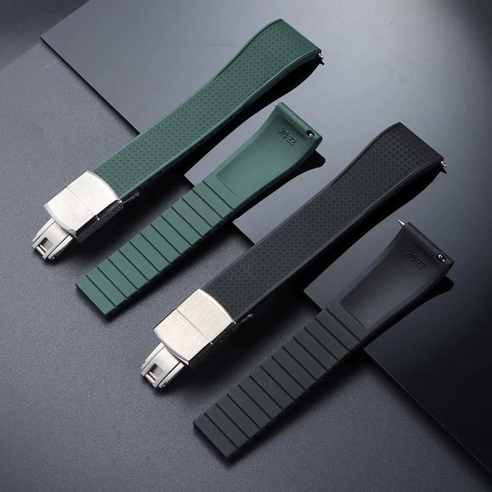 16mm 18mm 20mm Stainless Steel Watchband Buckle for Seiko Watch Double Click Butterfly Clasp Lock Button for Diving Diver Buckle