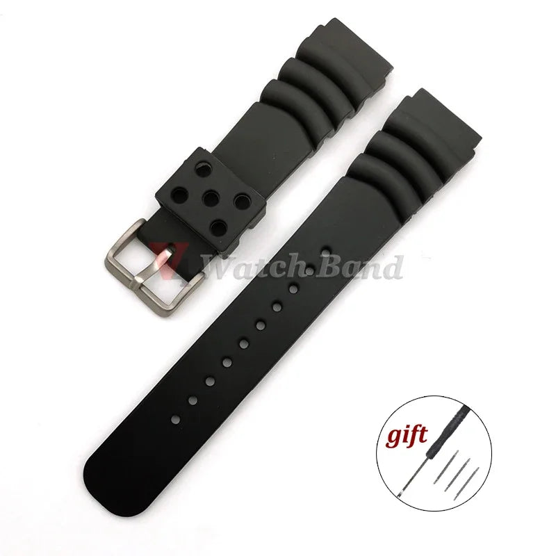 20mm 22mm Watchband Sport Bracelet for Seiko 5 skx007 skx013 Abalone Canned Prospex Resin Replacement Silicone Wristband