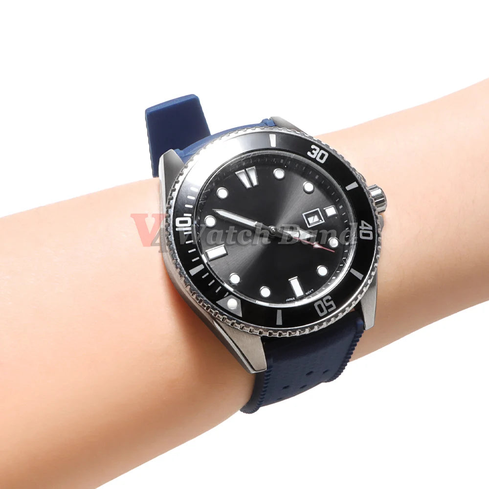 For Fossil for Seiko Bands 18/20/22mm Premium Grade Tropical Rubber Watch Strap for Oris for Omega for S-eiko SKX007 Watch Bands