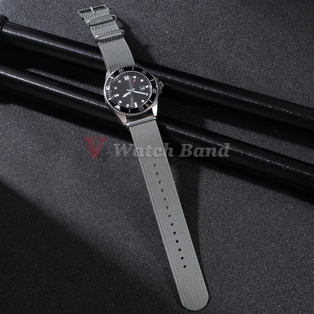 Brown Green Black Band Military Casual Watchband for Seiko Army Sport Bracelet 18mm 20mm 22mm Nylon Watch Strap Replacement Belt