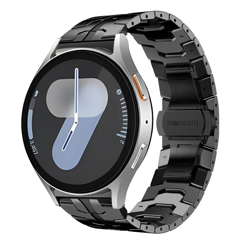 Metal Strap For Samsung Galaxy Watch 7 40/44mm Stainless Steel Band 20mm For Galaxy Watch 4/5/6 46mm Business Bracelet Wristband
