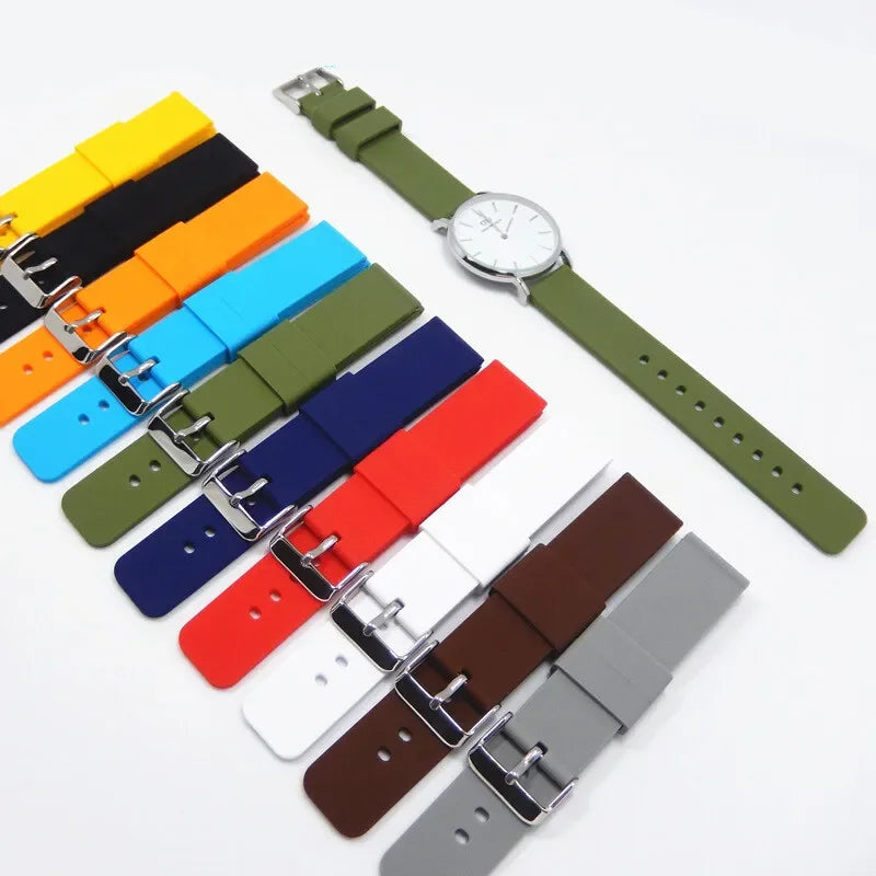 Silicone Band for Samsung Galaxy Quick Release for Huawei Universal Watch Straps 20mm 22mm 14mm 16mm 18mm Women&Men Accessories