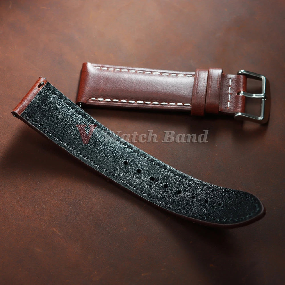 Retro Oil Wax Genuine Leather Watchband Quick Release Calfskin Strap for Seiko 18 20 22mm Wristband for Rolex Watch Accessories